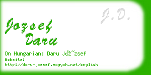 jozsef daru business card